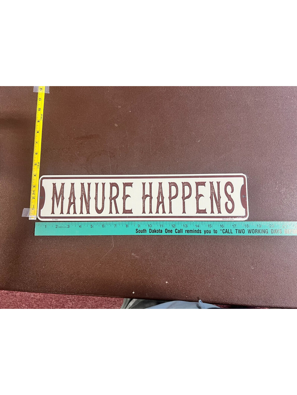 Manure Happens 4x18 Aluminum Metal Sign Farm Ranch Barn Country Humor